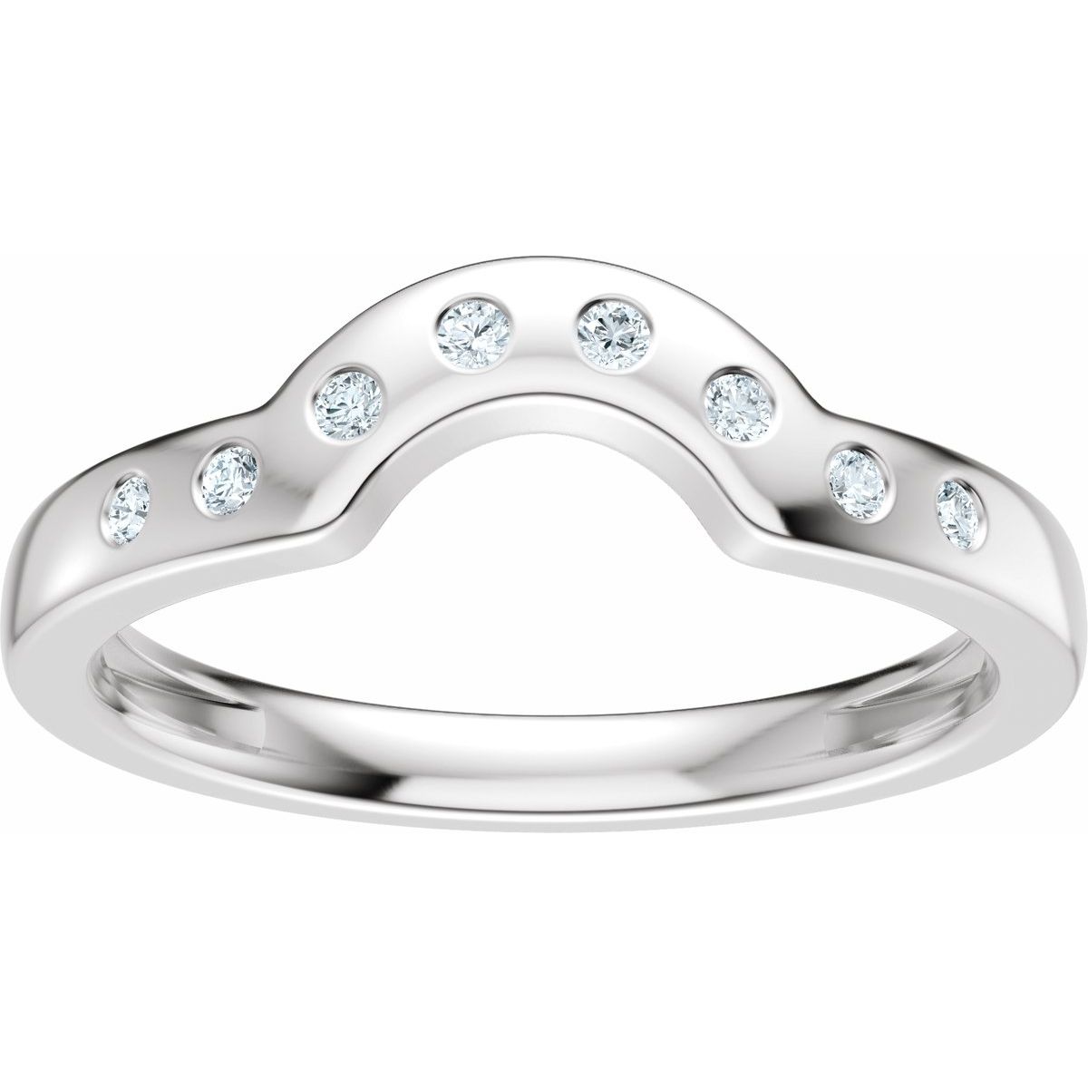 Accented Bezel-Style Engagement Ring or Band