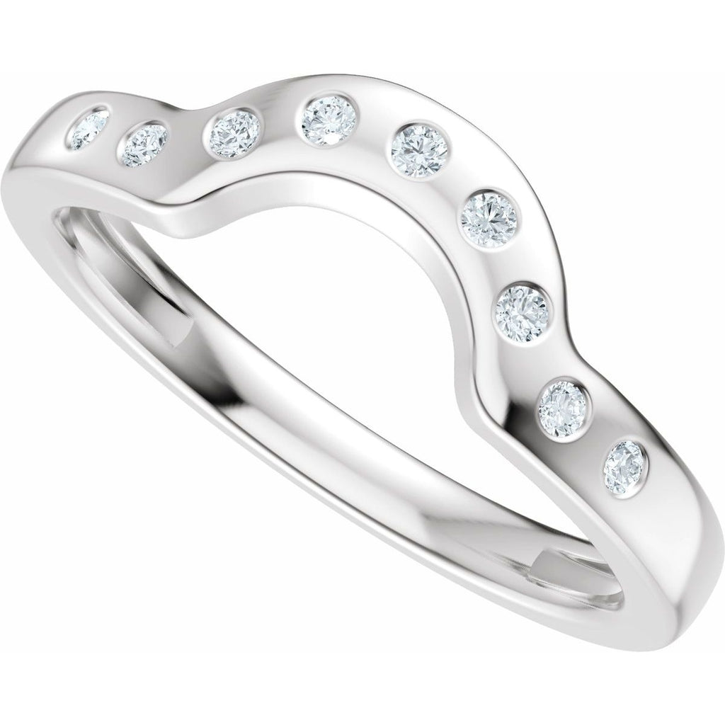 Accented Bezel-Style Engagement Ring or Band