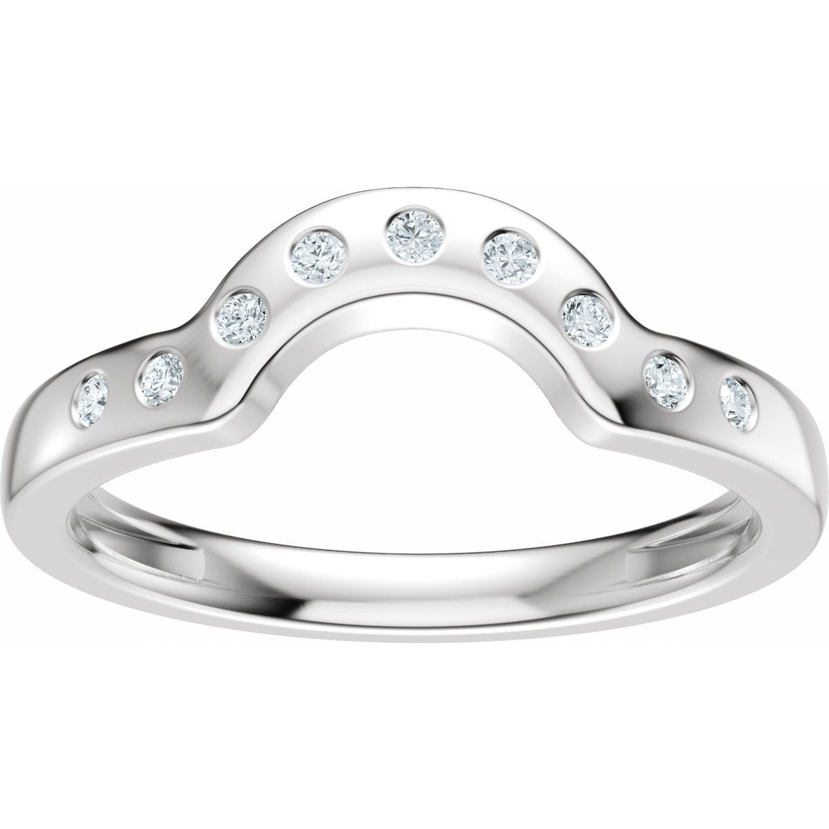 Accented Bezel-Style Engagement Ring or Band