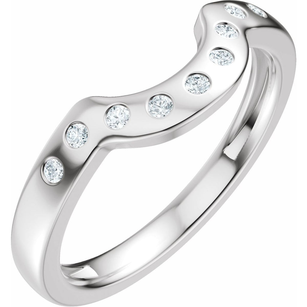Accented Bezel-Style Engagement Ring or Band