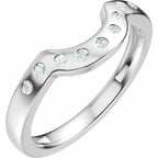 Accented Bezel-Style Engagement Ring or Band