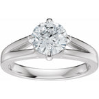 Claw-Prong Split Shank Solitaire Engagement Ring or Band