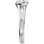 Claw-Prong Split Shank Solitaire Engagement Ring or Band