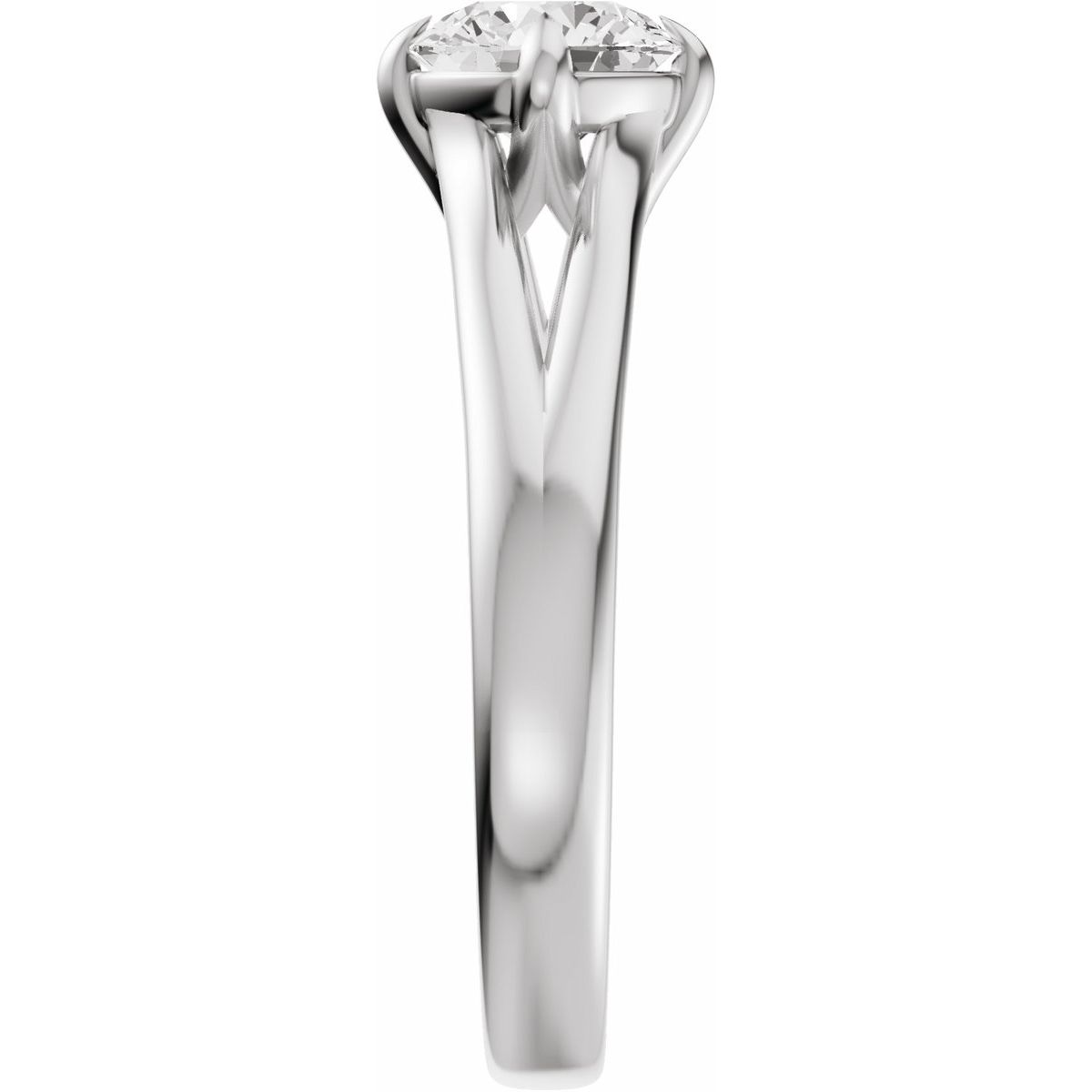 Claw-Prong Split Shank Solitaire Engagement Ring or Band