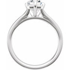 Claw-Prong Split Shank Solitaire Engagement Ring or Band