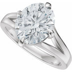 Claw-Prong Split Shank Solitaire Engagement Ring or Band