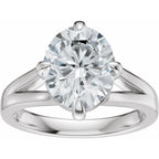 Claw-Prong Split Shank Solitaire Engagement Ring or Band