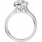 Claw-Prong Split Shank Solitaire Engagement Ring or Band