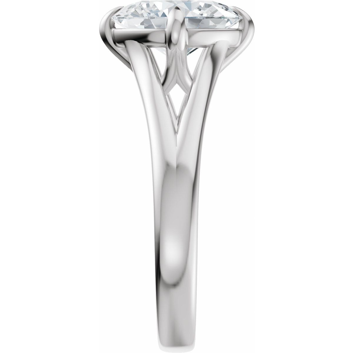 Claw-Prong Split Shank Solitaire Engagement Ring or Band