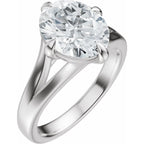 Claw-Prong Split Shank Solitaire Engagement Ring or Band