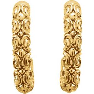 Sculptural J-Hoop Earrings