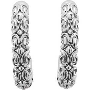 Sculptural J-Hoop Earrings