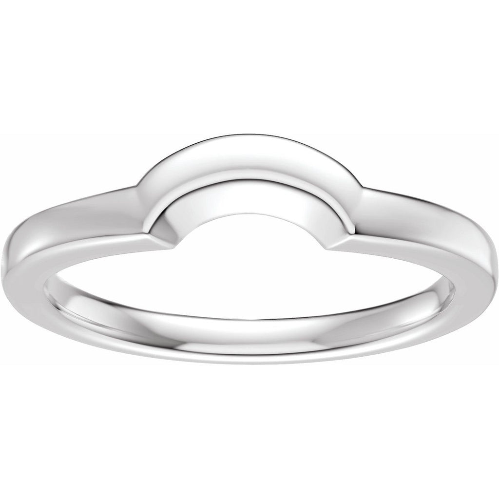 Claw-Prong Solitaire Bezel-Style Engagement Ring or Band