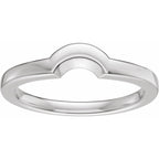 Claw-Prong Solitaire Bezel-Style Engagement Ring or Band