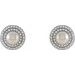 Halo-Style Pearl Earrings