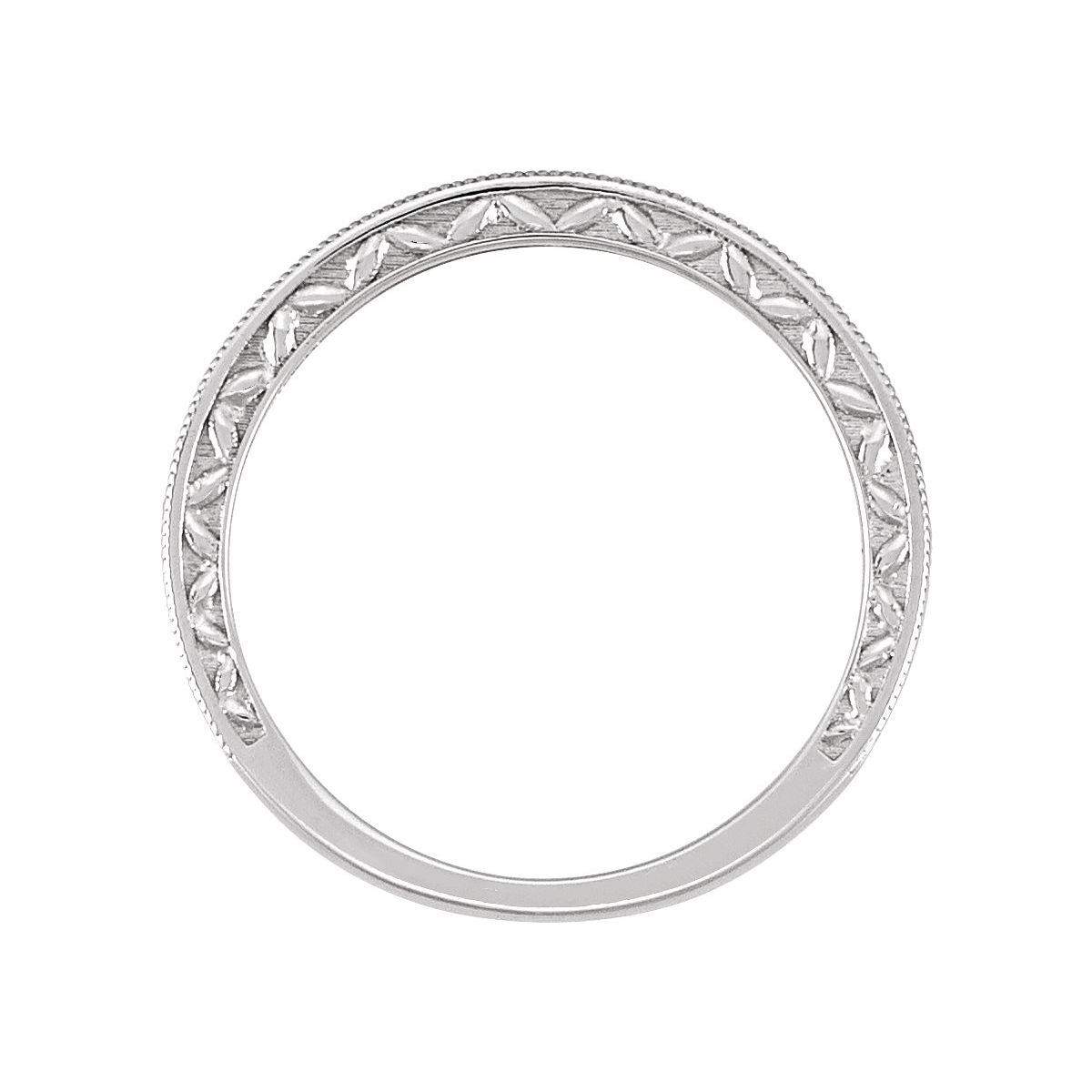 Milgrain Edge Sculptural Anniversary Band