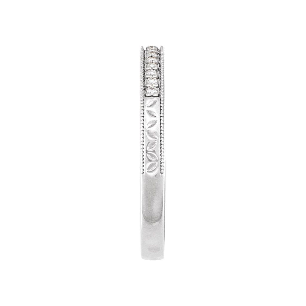 Milgrain Edge Sculptural Anniversary Band
