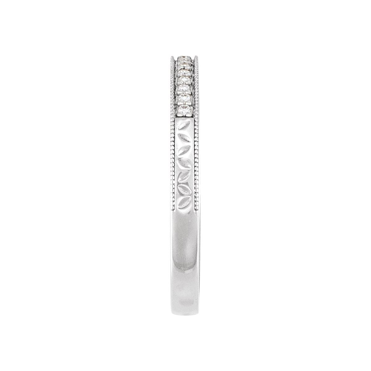 Milgrain Edge Sculptural Anniversary Band