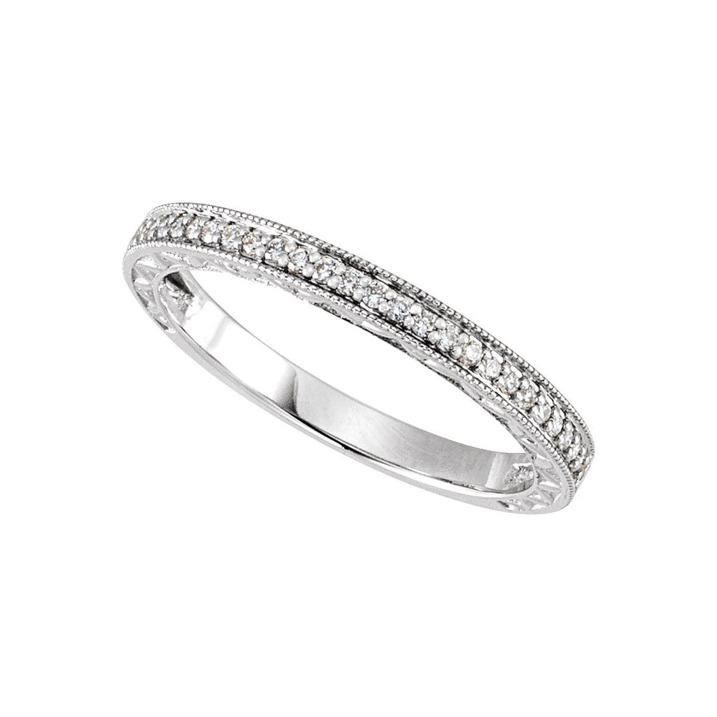 Milgrain Edge Sculptural Anniversary Band