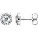 Round 4-Prong Halo-Style Earrings