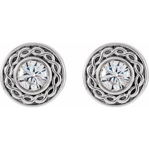 Bezel-Set Earrings