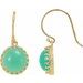 Cabochon Crown Earrings