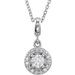 Halo-Style Necklace or Pendant