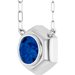 Bezel-Set Solitaire Necklace or Center