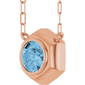 Bezel-Set Solitaire Necklace or Center