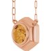 Bezel-Set Solitaire Necklace or Center