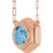 Bezel-Set Solitaire Necklace or Center