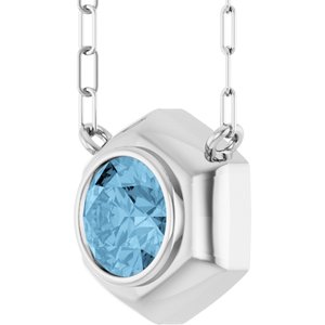 Bezel-Set Solitaire Necklace or Center
