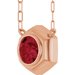 Bezel-Set Solitaire Necklace or Center
