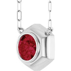 Bezel-Set Solitaire Necklace or Center