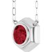 Bezel-Set Solitaire Necklace or Center