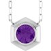 Bezel-Set Solitaire Necklace or Center