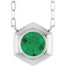 Bezel-Set Solitaire Necklace or Center