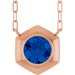 Bezel-Set Solitaire Necklace or Center