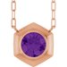 Bezel-Set Solitaire Necklace or Center