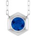 Bezel-Set Solitaire Necklace or Center