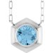Bezel-Set Solitaire Necklace or Center