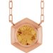 Bezel-Set Solitaire Necklace or Center