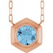Bezel-Set Solitaire Necklace or Center