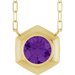 Bezel-Set Solitaire Necklace or Center