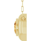 Bezel-Set Solitaire Necklace or Center