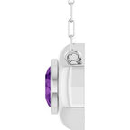 Bezel-Set Solitaire Necklace or Center