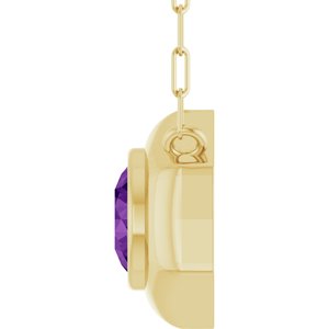 Bezel-Set Solitaire Necklace or Center