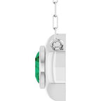 Bezel-Set Solitaire Necklace or Center