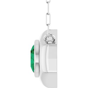 Bezel-Set Solitaire Necklace or Center