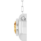 Bezel-Set Solitaire Necklace or Center